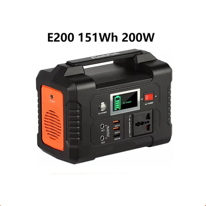 Draagbare Power Station – Mobiele Accu – Noodstroomvoorziening – Camping Batterij – 151Wh Capaciteit – 200W AC Uitgang