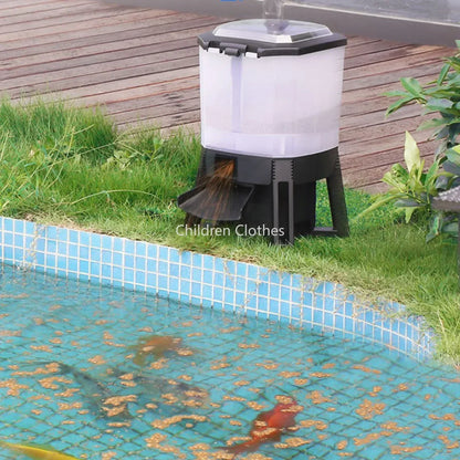 Automatische Visvoerdispenser – Visvoer Automaat – Vissen Voederautomaat – Aquarium Voedersysteem – Vijver Voederdispenser – Zonne-energie – 6 Liter Capaciteit