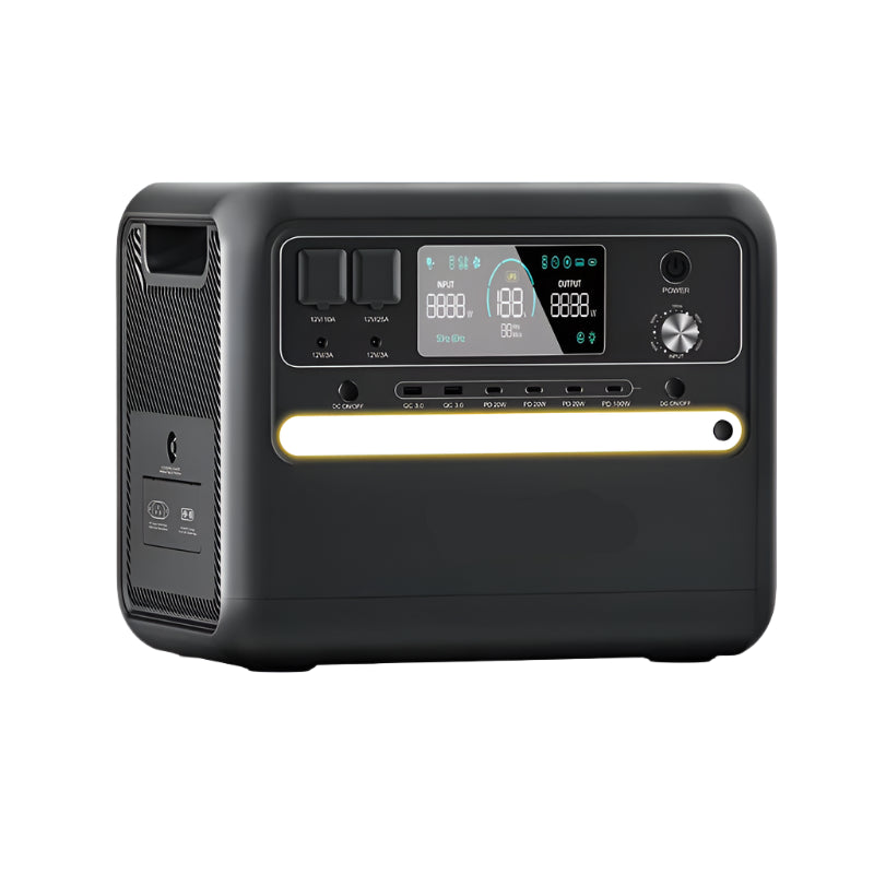Portable Power Station – Draagbare Stroomvoorziening – Mobiele Batterij – Noodstroom – Camping Accu – 2400Wh LiFePO4 Batterij – Zuivere Sinusoïde Omvormer