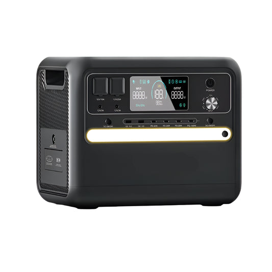 Portable Power Station – Draagbare Stroomvoorziening – Mobiele Batterij – Noodstroom – Camping Accu – 2400Wh LiFePO4 Batterij – Zuivere Sinusoïde Omvormer