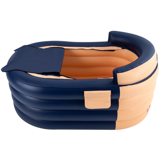 Foldable Bath - Bathtub - Bath Bucket - Poffertjespan - Collapsible Bath - Bath Bucket - Sit Bath for Children - Collapsible - Rectangular bucket water basin - Foldable Inflatable Bathtub for Adults - Orange