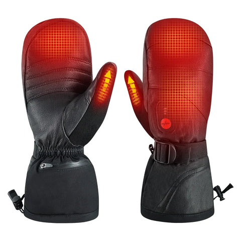 Heated Gloves - Electric Gloves - Heated Mittens - Unisex Heated Gloves - Battery Heated Gloves - Electric Mittens - Carbon Fiber Heating 3 Shift Temperatures - Medium