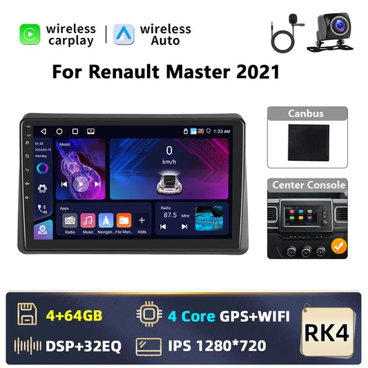 10,1" Android Autoradio – Multimedia Speler – 2DIN Stereo – Auto Radio – Carplay Android Auto – WiFi Verbinding – GPS Navigatie – 4x45W DSP Audio