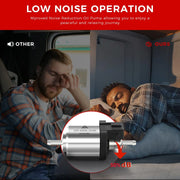 Diesel luchtverwarmer - Luchtverwarmer Parkeerverwarming - Dieselverwarming - Universeel - Dubbele Voeding - Met Afstandsbediening - Bluetooth - 8KW - 12V-24V DC & 110V-240V AC - Marineblauw