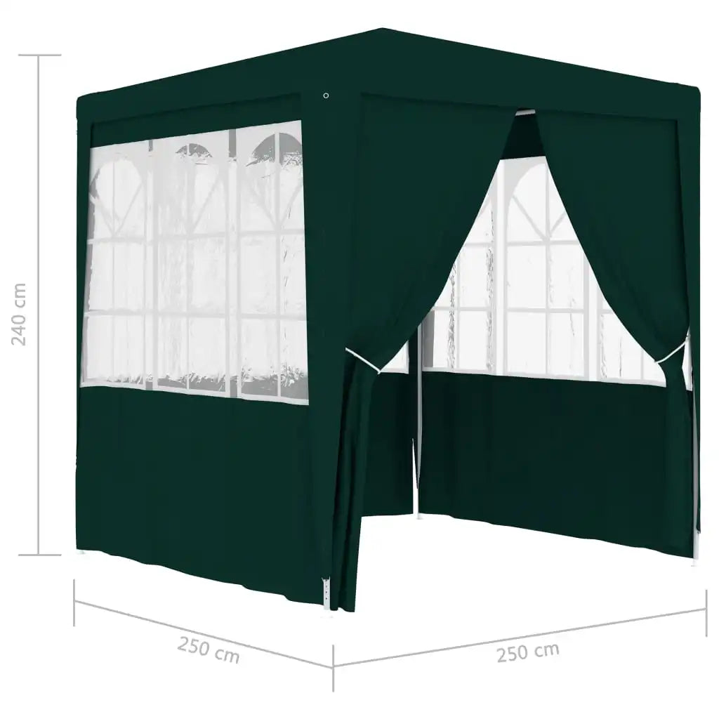 Paviljoen – Tuinpaviljoen – Partytent – Buitentent – Tuinent – Overkapping – Waterdicht – Robuust Stalen Frame - 2.5 x 2.5 m - Groen