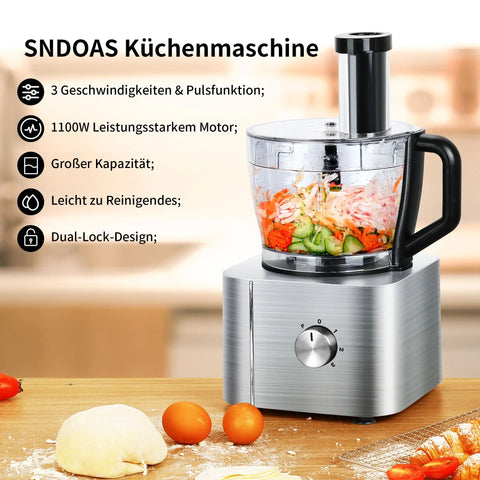 Slow Juicer - Juicer - Fruit and vegetable juicer - Juice extractor - 3HP - 1100W - Heavy Duty - Commercial Quality - Timer blender - Mixer - Juicer - Fruit food processor - Ice smoothies - Three speeds - Silver