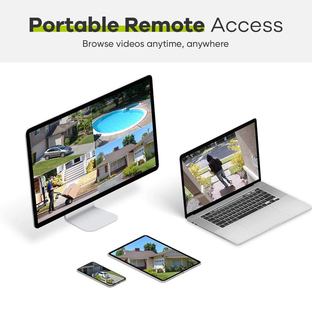 Beveiligingscamera Set – CCTV Camerasysteem – IP Camera Set – Surveillance Camera – Nachtzicht 5MP – 8 Kanaals PoE NVR
