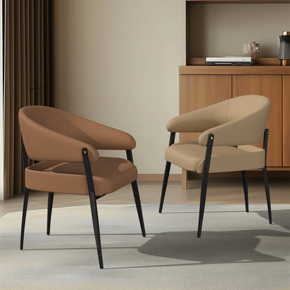 Eetkamerstoelen – Stoelen – Luxe Stoelen – Comfortabele Stoelen – Minimalistisch Design – Microfiber Leer – Draagvermogen 150 Kg