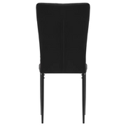 Chair - Dining Room Chairs - Set of 4 Velvet Dining Room Chairs - Ergonomic - Metal Legs - High Backrest - Comfortable &amp; Stable - For Kitchen - Dining Room - 42x94.5x 59cm - Black Velvet