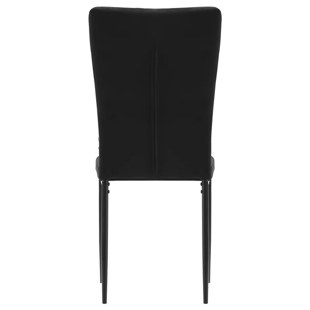 Chair - Dining Room Chairs - Set of 4 Velvet Dining Room Chairs - Ergonomic - Metal Legs - High Backrest - Comfortable &amp; Stable - For Kitchen - Dining Room - 42x94.5x 59cm - Black Velvet