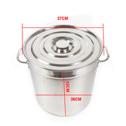 Soup pan - Soup pot - Cooking pans - Stew pan - Soup kettle - 35L - Stainless steel soup pan with lid - With stainless steel lid