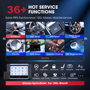 OBD2-scanner - Diagnosecomputer - Slimme diagnosetool - Foutverwijdering - Automotivo-autodiagnosescantool - Actieve test voor sleutelcodering - Zwart