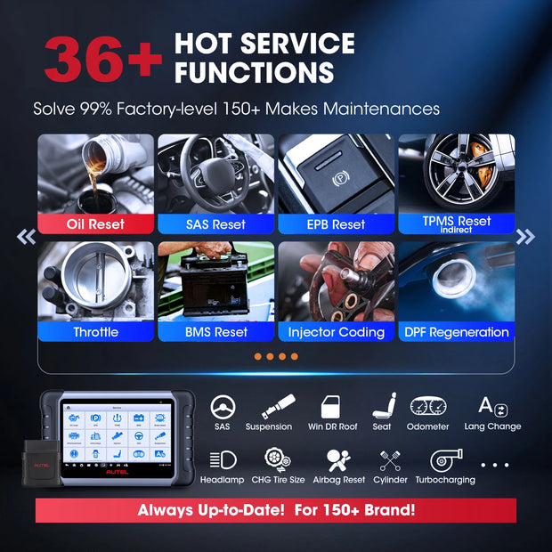 OBD2-scanner - Diagnosecomputer - Slimme diagnosetool - Foutverwijdering - Automotivo-autodiagnosescantool - Actieve test voor sleutelcodering - Zwart