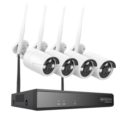Beveiligingssysteem – Draadloos Bewakingssysteem – 4 Stuks Camera – HD Camera’s – 8CH NVR – 5MP Resolutie – Nachtzicht – Tweeweg Audio - Geen Ingebouwde HDD