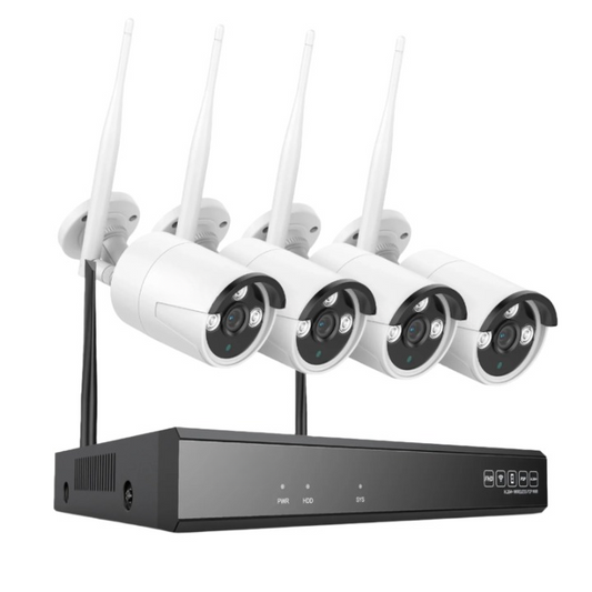 Beveiligingssysteem – Draadloos Bewakingssysteem – 4 Stuks Camera – HD Camera’s – 8CH NVR – 5MP Resolutie – Nachtzicht – Tweeweg Audio - 4TB