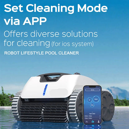 Robotstofzuiger Zwembad – Zwembadrobot – Zwembadreiniger – Zwembadstofzuiger – Pool Cleaner – Draadloos Met App-Bediening – 90-110 Minuten Werkduur