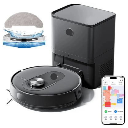 Robotstofzuiger – Dweilrobot – Automatische Stofzuiger – Schoonmaakrobot – Zelflegende Robot – 4200 Pa Zuigkracht – Compact 32 cm Hoogte