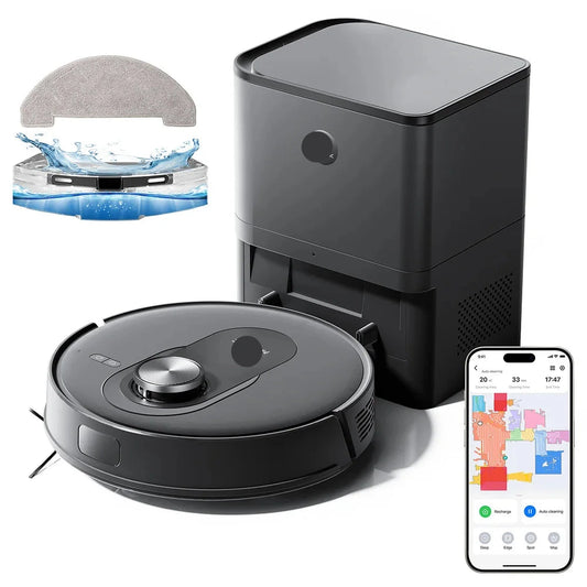 Robotstofzuiger – Dweilrobot – Automatische Stofzuiger – Schoonmaakrobot – Zelflegende Robot – 4200 Pa Zuigkracht – Compact 32 cm Hoogte
