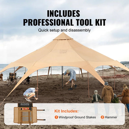Bell Tent - Canvas - Tipi Tent - Pop up Tent - Festival Tent - 3M - Waterdichte Katoenen Tenthut met Kacheldoorvoer - Tenten - Kampeertent - Opvouwbaare - Yurt Tent voor 3-5 Personen – Ademend – Outdoor Camping – Glamping – Jachttent