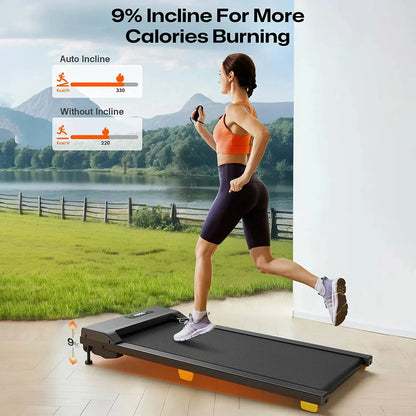 Loopband – Treadmill – Wandelband – Fitnessapparaat – Compact – Schokdempers – Automatische Hellingshoek