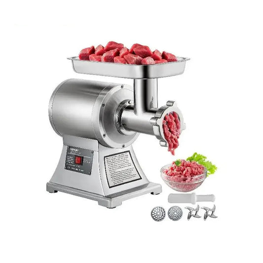 Electric Meat Grinder - For all types of Meat - Stainless Steel - Meat Mincer - Meat Grinders - Sausage Maker - Food Grinder Machine - 2 Blades - 1100W - 193 rpm - Silver