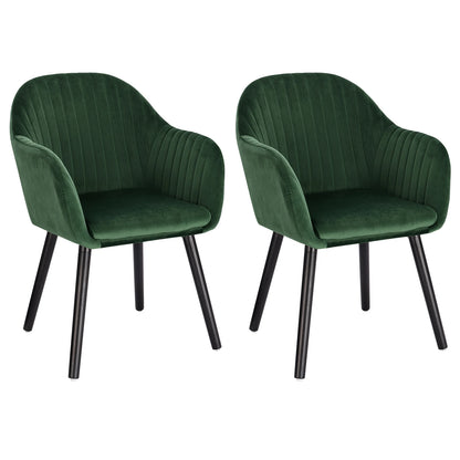 Eetkamerstoel – Bureaustoel – Stoel Met Armleuningen – Velvet Stoel – Massief Houten Poten – Ergonomisch Design