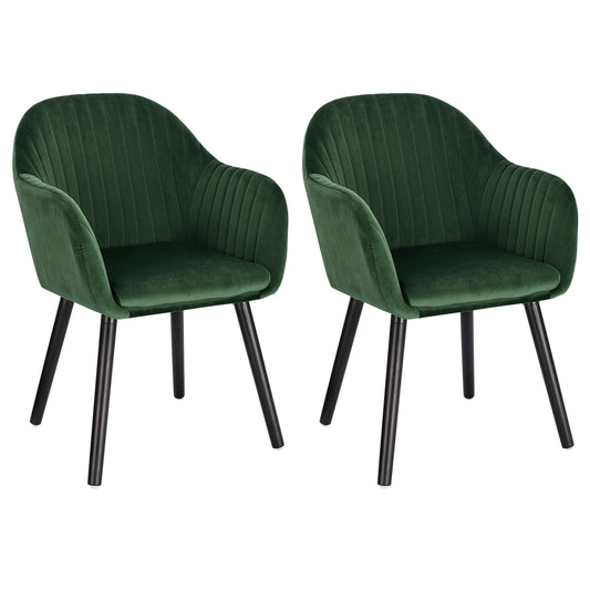 Eetkamerstoel – Bureaustoel – Stoel Met Armleuningen – Velvet Stoel – Massief Houten Poten – Ergonomisch Design