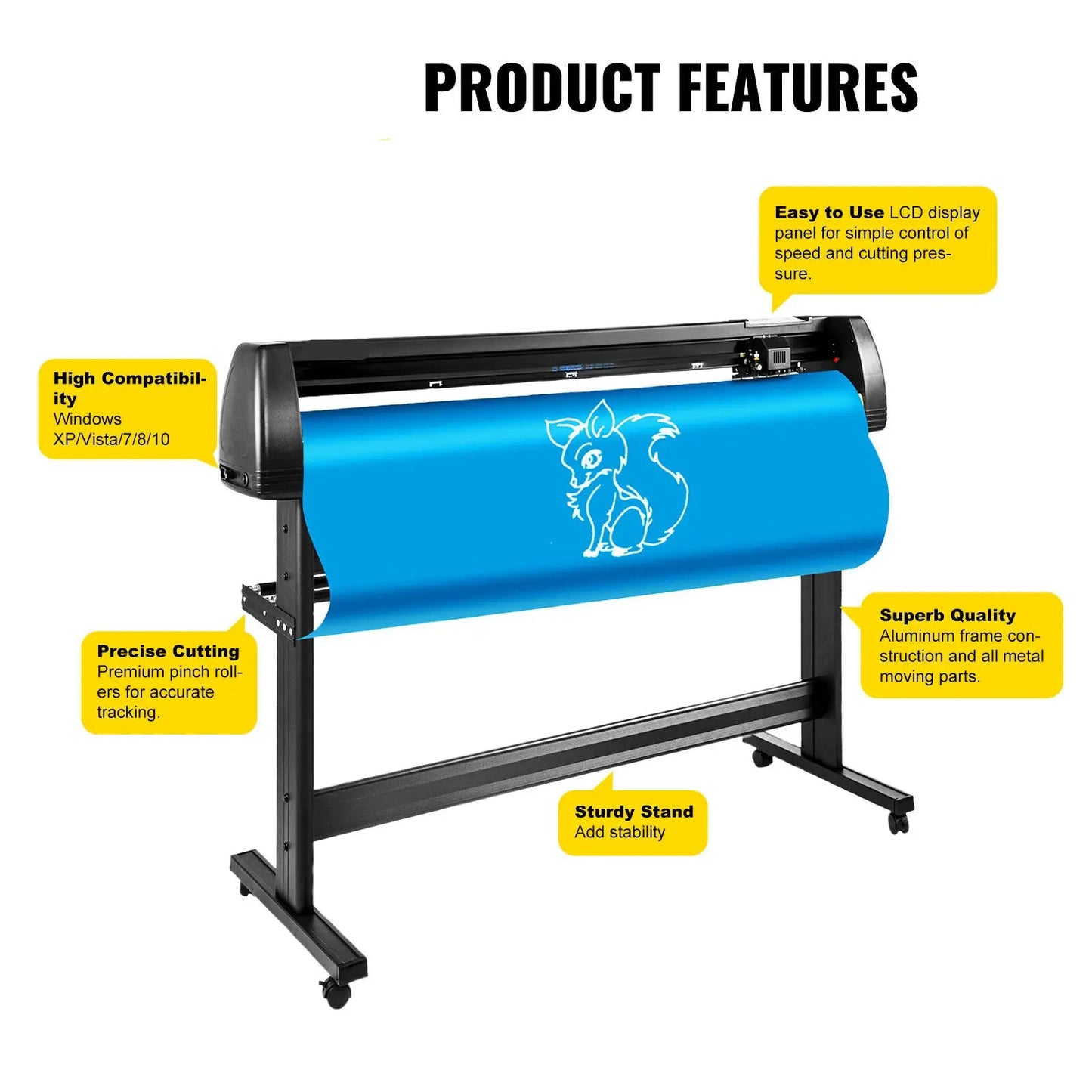 Snijmachines - Vinyl Cutter Plotter - Graveermachine- 1350MM - Professionele Snijmachine - Snijplotter Machine - Vinylsnijder - voor DIY Reclame en Etiketten