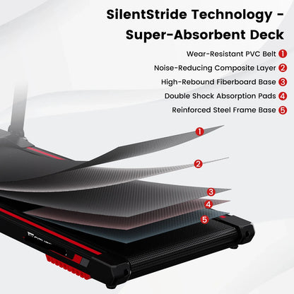 Elektrische Loopband - Loopbanden - Wandelband - Walking Pad - Hardloopband - Opvouwbare - Automatische Hellingshoek - 12 km/u - LED Display - Bluetooth & App Bediening - Roze