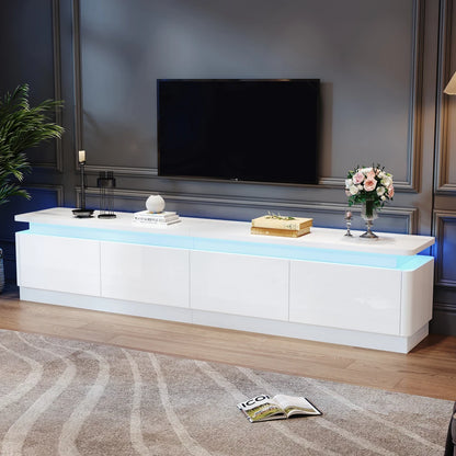 TV Meubel – TV Kast – TV Dressoir – TV Meubels – TV Stand – 180x34x40 cm – 4 Lades – LED Verlichting – Hoogglans – Geschikt voor 80 Inch TV