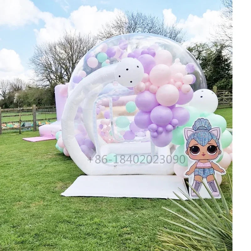 Opblaasbare Bubbel Tent – Transparante Koepel – Outdoor Tent – Kampeertent – PVC Materiaal 0,52 Mm – Diameter 4 Meter – Met Elektrische Luchtblazer