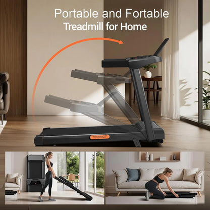 Loopband – Elektrische Loopband – Opvouwbare Loopband – Fitness Loopband – Hardloopband – Instelbare Helling 12% – 3.0 PK Motor & Ruim Loopvlak 97x40 cm - QUORE
