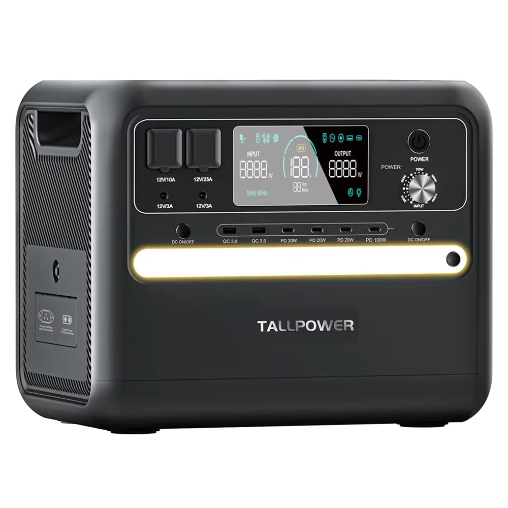 Powerbank – Draagbare Accu – Externe Batterij – Oplaadstation – Mobiele Stroomvoorziening – 2160Wh Capaciteit – 2400W Pure Sinus Output