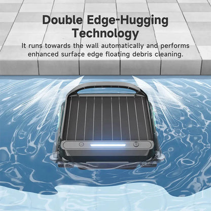 Zwembadskimmer – Automatische Skimmer – Zonne-energie Skimmer – Bluetooth Skimmer – 7 Liter Opvangmand – Anti-Stranding Technologie - Zwart