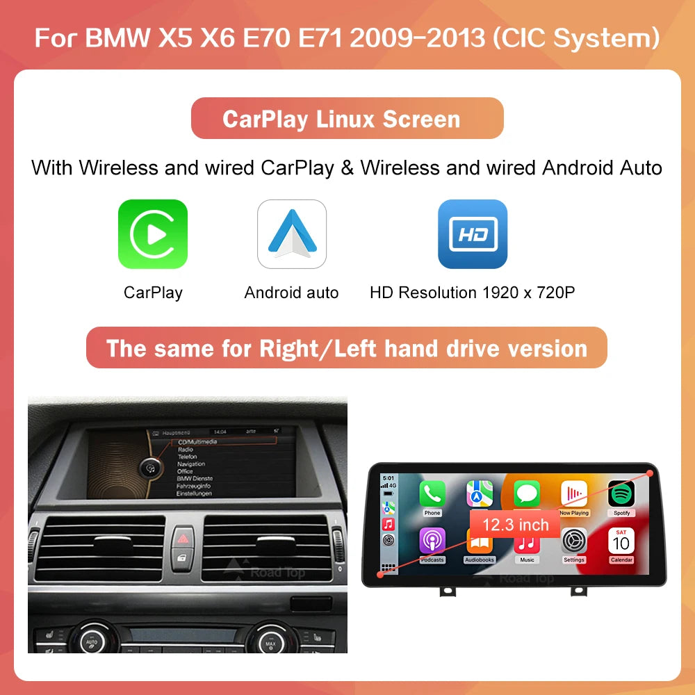 Multimedia Display – Touchscreen Unit – Navigatiescherm – Infotainmentsysteem – Auto Scherm – Draadloze CarPlay – Android Auto – 12.3 Inch – Linux Besturingssysteem