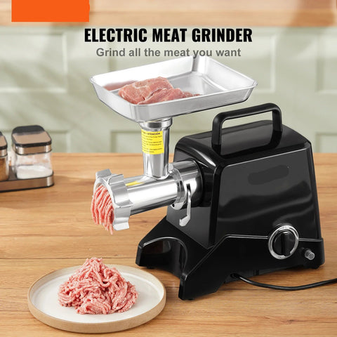 Elektrische Gehaktmolen - Voor alle soorten Vlees - Roestvrij staal - Vleesmolen - Vleesmolens - worstenmaker - Keukenmolenmachine - 419LBS/H - 6575W - Commerciële vleesmolen - Zwart