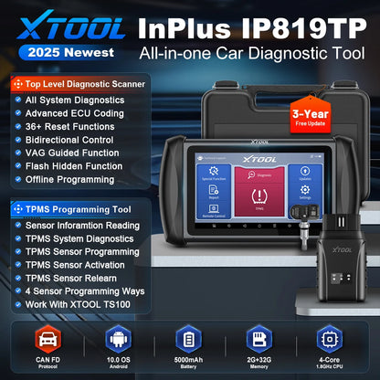 TPMS Programmeertool – Bandenspanning Sensor Tester – Auto Diagnose Scanner – TPMS Sensor Relearn – 7 Inch Scherm – Draadloze Bluetooth Verbinding