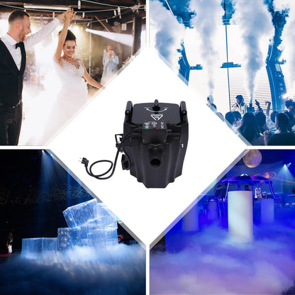 Droogijs Machine – Rookmachine – Rookgenerator – Podiumeffect – Evenementenmachine – 3500W Vermogen – 5 Kg Droogijs Capaciteit - QUORE