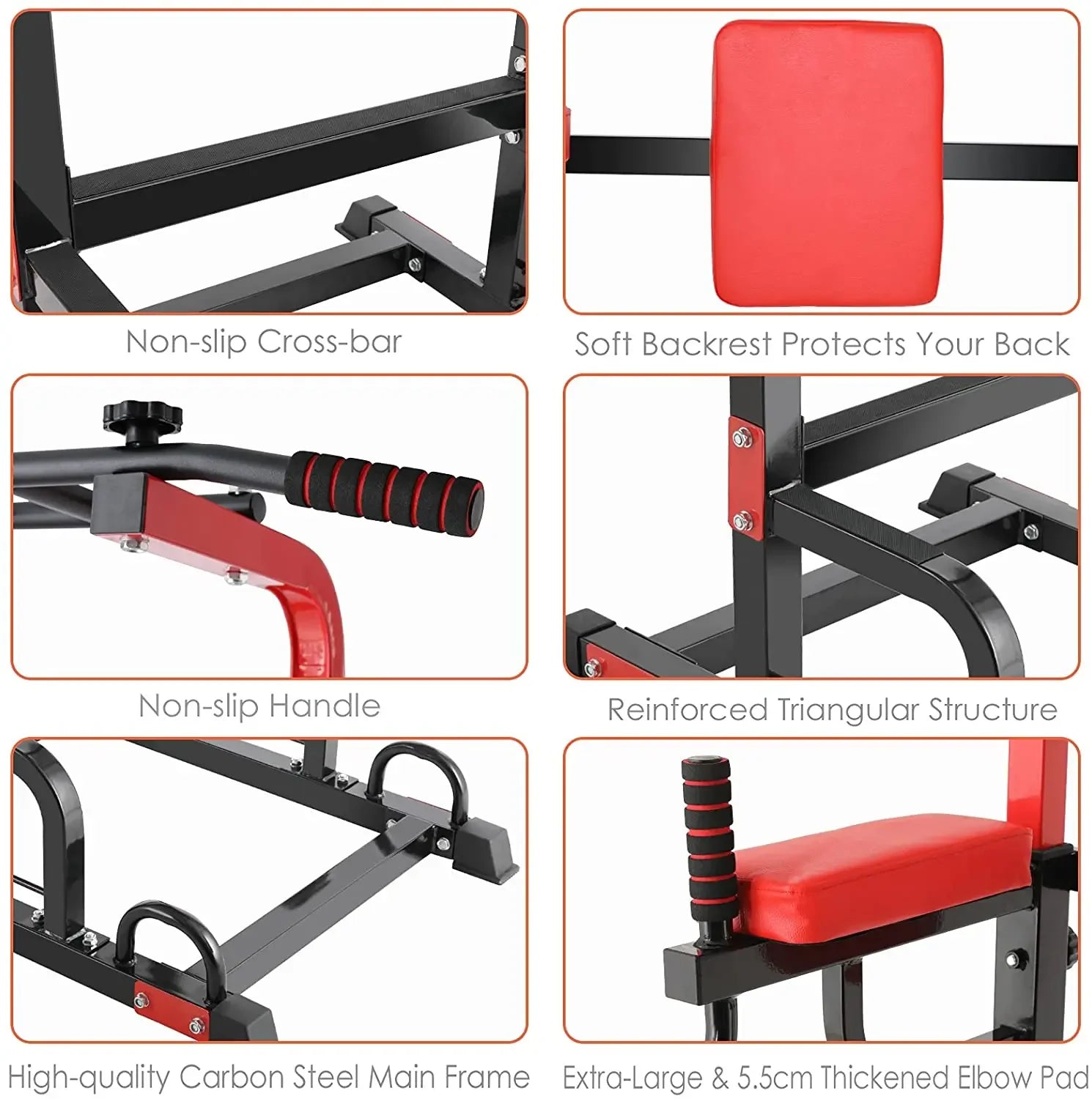 Power Tower Pull Up Bar Strength Bodybuilding Standing 200kg Workout Equipments Ultra-functional Dip Station Home Fitness - QUORE