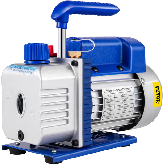 Vacuümpomp - Vacuümpomp Air Conditioner - Vacuümkamer - Vacuümkamer met pomp - Koelgereedschap - Air Conditioning Pomp - 9 CFM - 1 HP - 220V 5PA - Ultieme Vacuüm Koelmiddel HVAC Luchtgereedschap