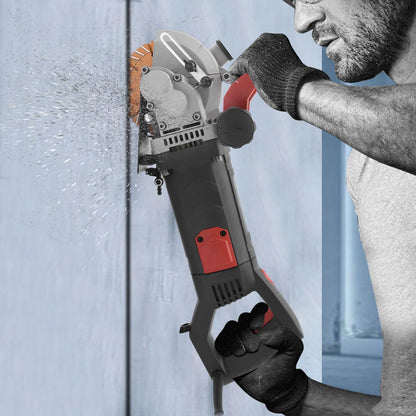 Groefzaag – Groefsnijder – Groefmachine – Betonzaag – Tegelzaag – Elektrische 4800W Motor – Instelbare Zaagdiepte en Breedte – Zwart Rood Grijs