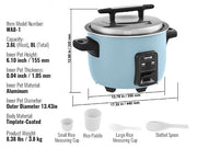 Rijstkoker - Rijstkokers - Multicooker - Crockpot - Slow Cooker - 8L - met Aluminium Nonstick Binnenpan - voor Restaurant Buffet