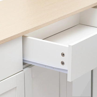 Opbergmeubel – Sideboard – Kast – Opbergkast – Landelijk Design – Compact Formaat – Verstelbare Planken - QUORE