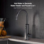 Briwellna Warmwaterkraan - Kokend Waterkraan - Warmwaterkraan Elektrisch - Snel Warm Water - Heet Water Dispenser - Kokend Water Kraan - Draaibare uitloop - Met Display - Zwart - QUORE