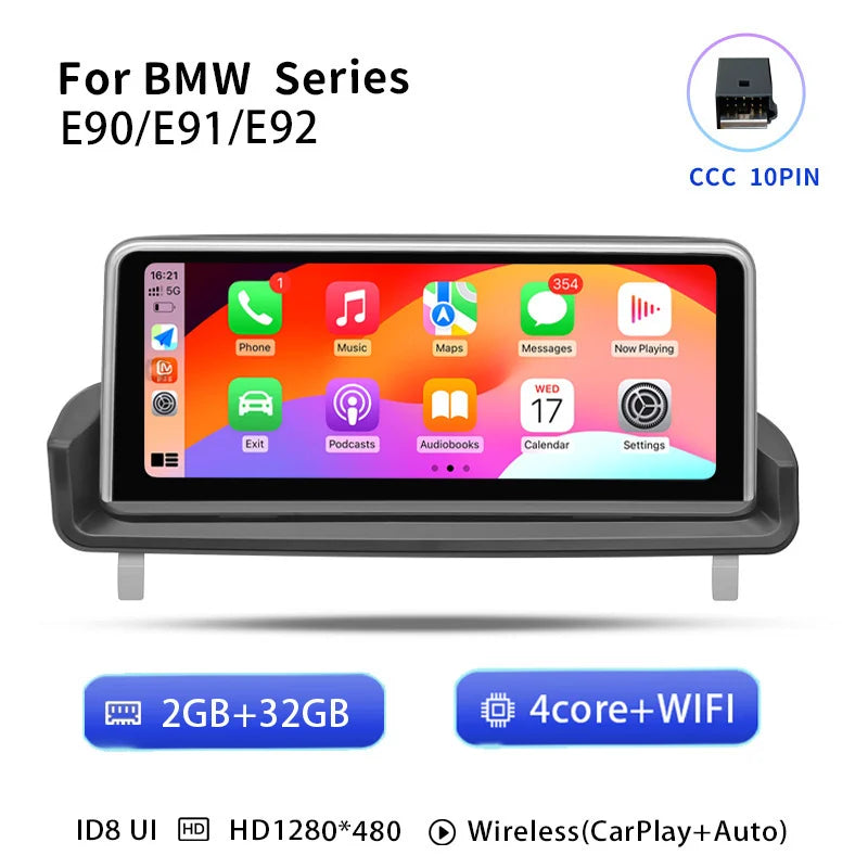 Multimedia Hoofdunit – Auto Radio – Car Stereo – Android Media Speler – Navigatiesysteem – 10,25 Inch Touchscreen – Qualcomm Snapdragon 665 Processor – Draadloos CarPlay & Android Auto
