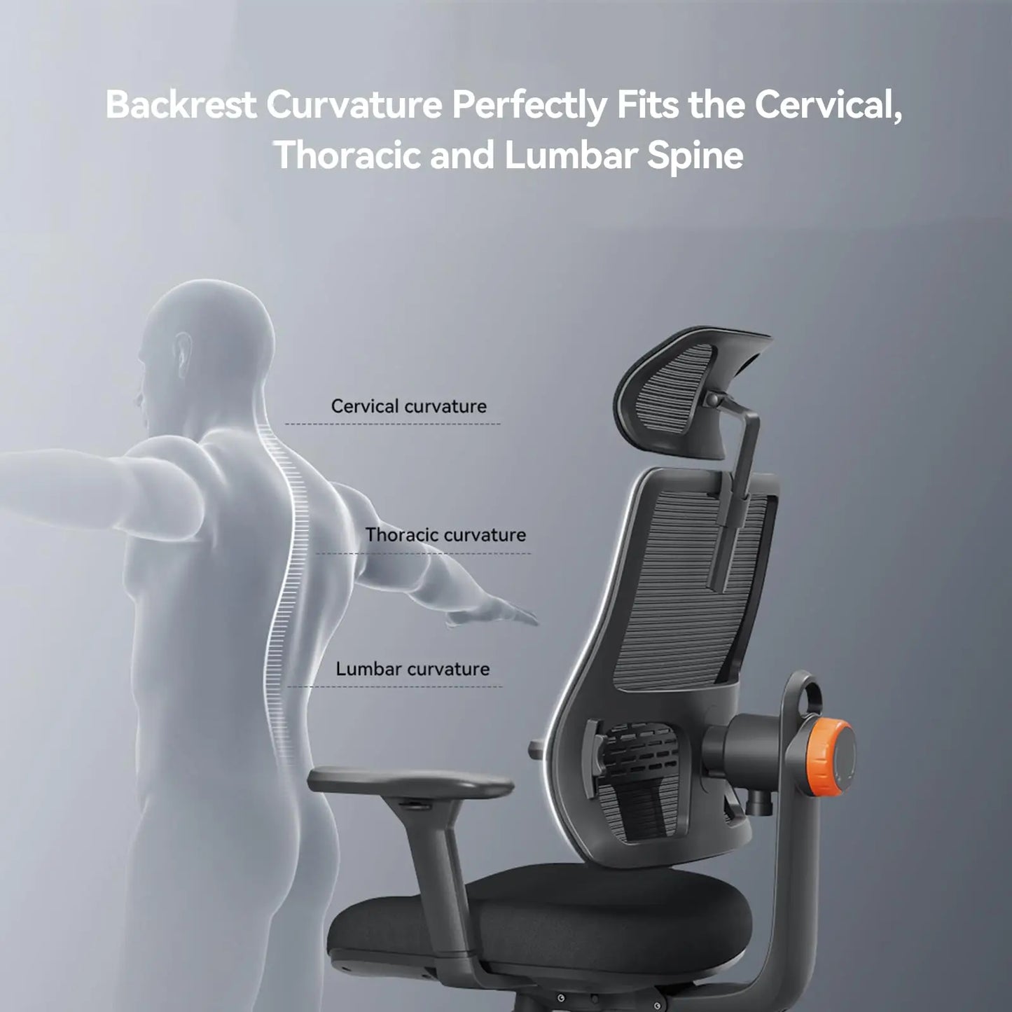 Ergonomische Bureaustoel - Gaming Stoel - Stoelen - Bureaustoelen - Hoge Rug - Verstelbare Lendensteun - met Automatische Volgfunctie - 3D Verstelbare Armleuningen - Verstelbare Hoofdsteun en Zithoogte - Zwart