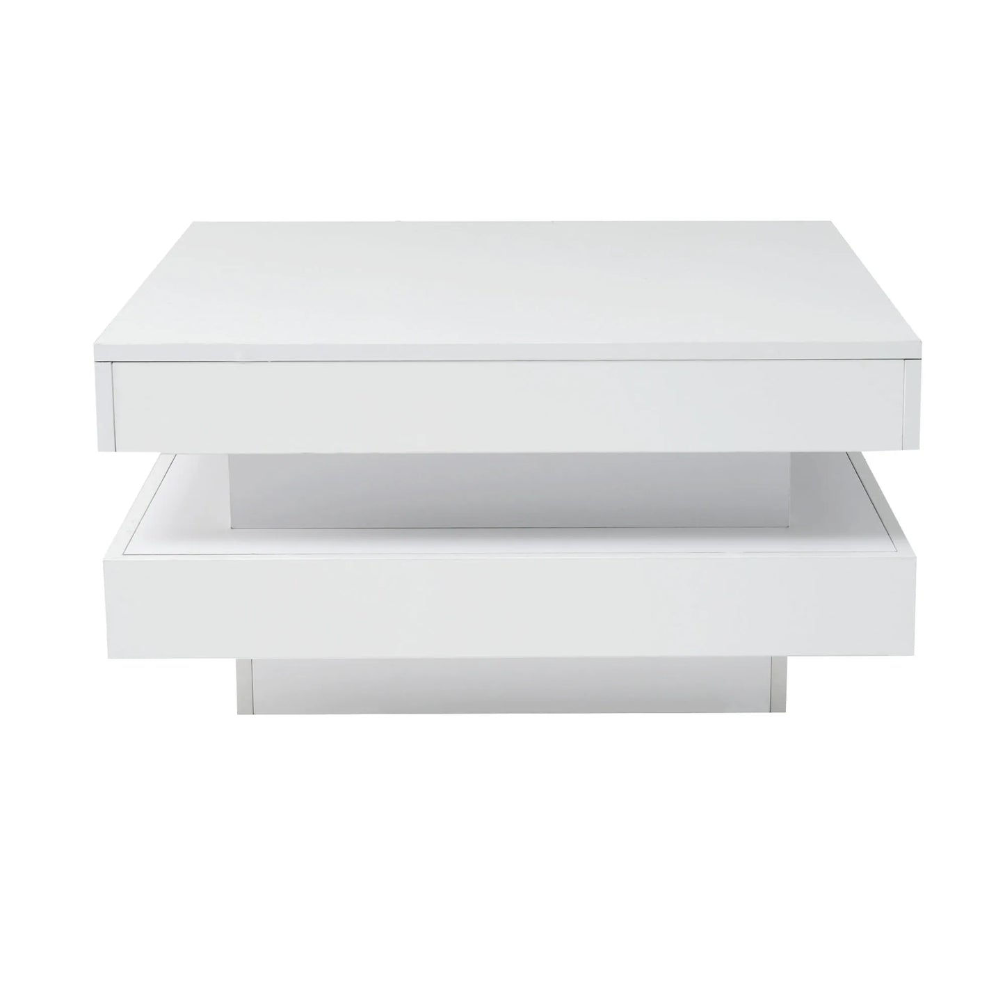 Salontafel – Witte Tafel – Moderne Tafel – Led Tafeltje – Vierkant Ontwerp – 16 Kleuren Ledverlichting – Usb Aansluiting
