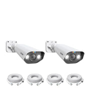Zosi - Beveiligingscamerasysteem - 8MP 1080p - Buiten - Bewakingscamera - Beveiligingscamera - Beveiligingscamerasysteem - 2 stuk - IP66 - Wit