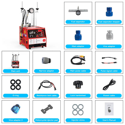 Brandstofinjectorreiniger – Injector Tester – Ultrasone Reiniging – In-Vehicle Reiniging – 2000 Ml Tank – 100W Ultrasoonvermogen