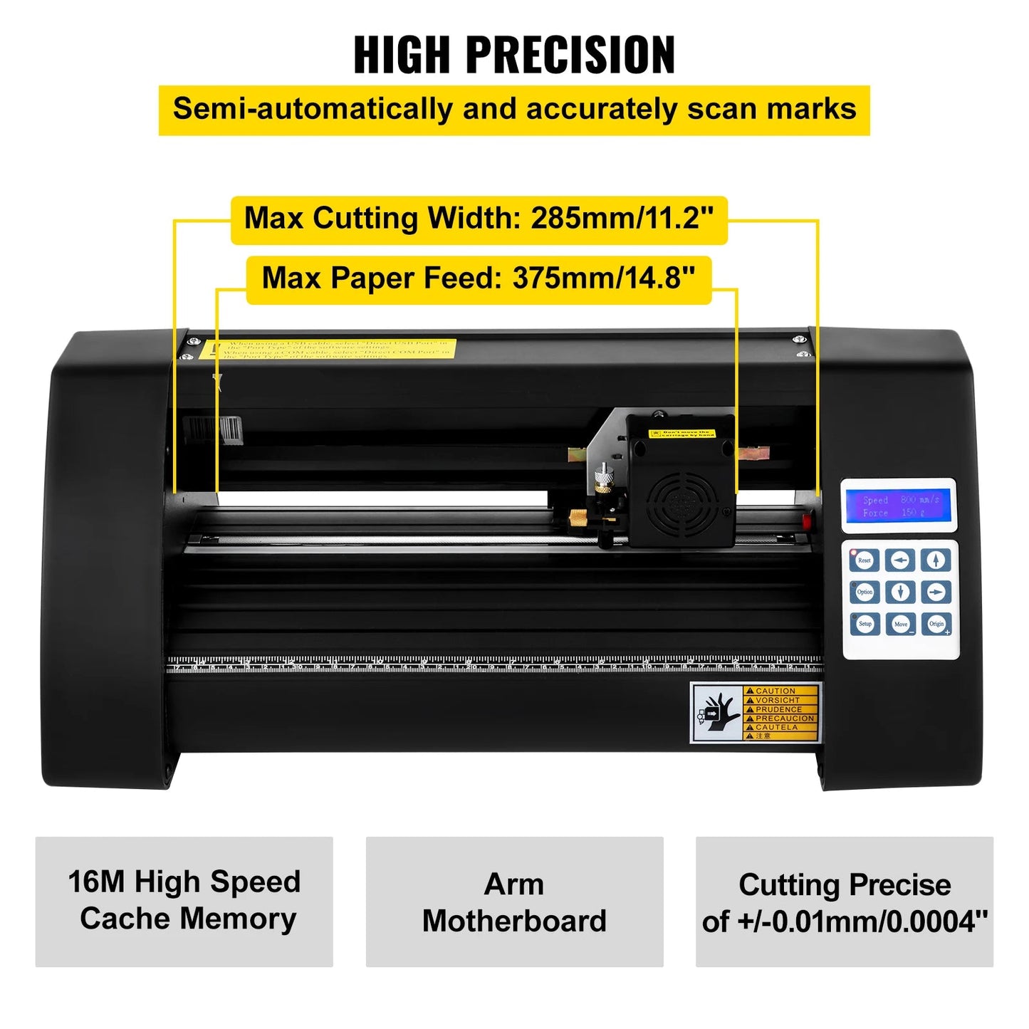 Vinyl Snijplotter – Snijmachine – Vinyl Cutter – Snijmachine voor Stickers – Plotter – Max. Snijbreedte 285 mm – Optical Eye Laser Sensor